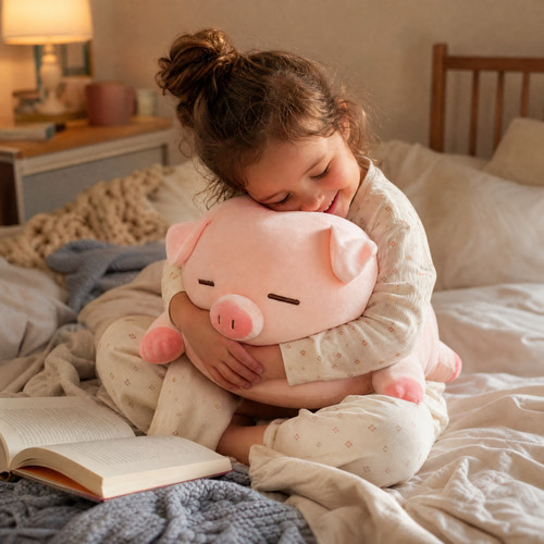 Maiale rosa peluche - maiale,